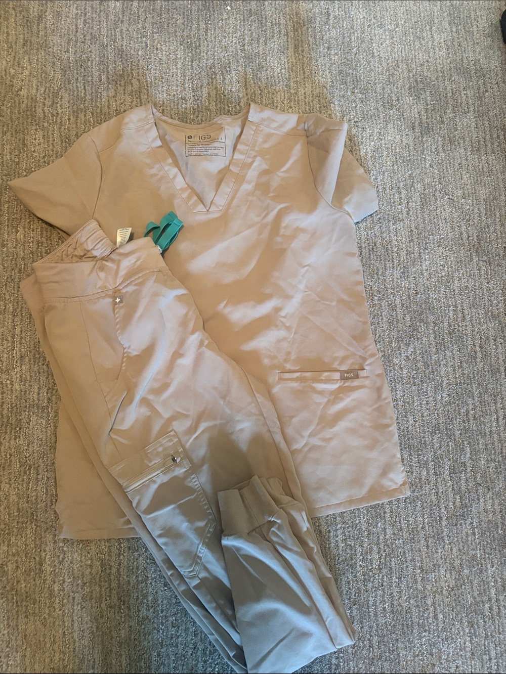 Khaki Figs Scrub Set